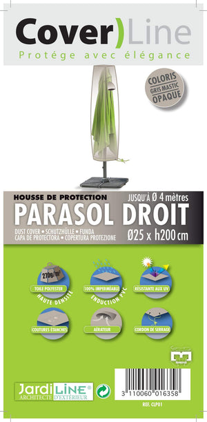 Etiquette Housse de protection pour parasol droit - jusqu'à Ø 4m - Cover)Line