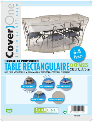 Etiquette Housse de protection pour table rectangulaire + chaises - 6/8 pers. - Cover)One