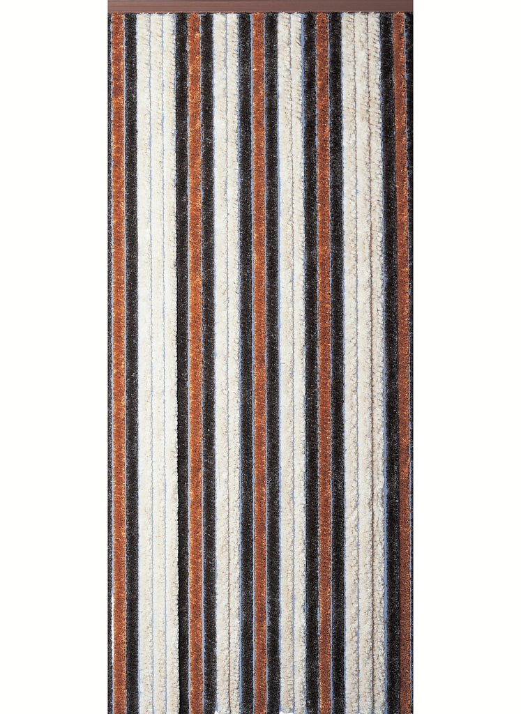 Rideau de porte chenille - Beige / Bronze / Brun - Florence
