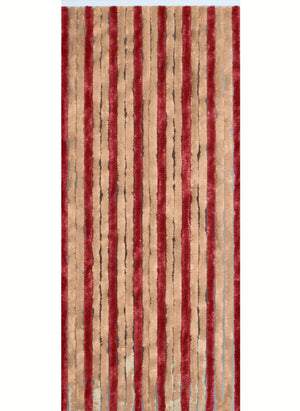 Rideau de porte chenille - Vanille / Griotte - Florence