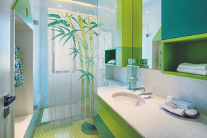 Ambiance Rideau de porte en bâtonnets de bambou peints à la main - Bambou