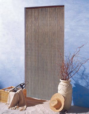 Ambiance Rideau de porte en bâtonnets de bambou vernis - Acajou