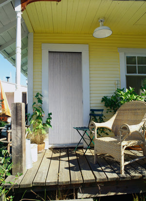 Ambiance Rideau de porte en bâtonnets de bambou vernis - TAUPE