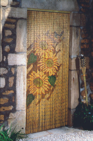 Ambiance Rideau de porte en bâtonnets plastiques - BBP Tournesol
