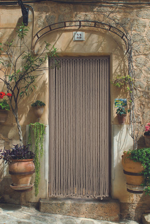 Ambiance Rideau de porte en corde de coton tressée - CORDAGE - ECRU