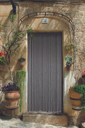 Ambiance Rideau de porte en corde de coton tressée - CORDAGE - GRIS