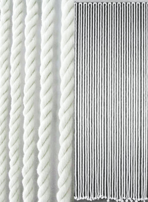 Rideau de porte en corde de coton tressée - CORDAGE - BLANC