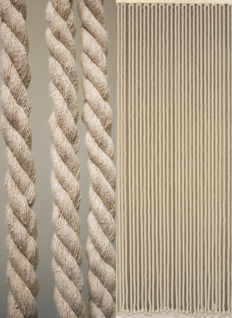Rideau de porte à cordes, blanc, 90 x 200 cm