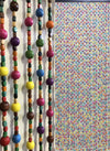 Rideau de porte en perles de bois multicolore - Bubble Gum