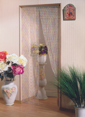 Ambiance Rideau de porte en perles plastique - Cristal sur fil Arc-en-ciel - Clara