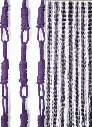 Rideau de porte en torsades de papier - Papyrus - AUBERGINE