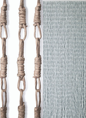 Rideau de porte en torsades de papier - Papyrus - TAUPE