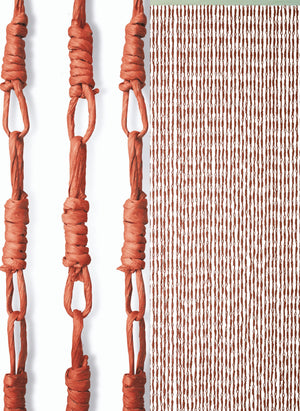 Rideau de porte en torsades de papier - Papyrus - TERRACOTTA