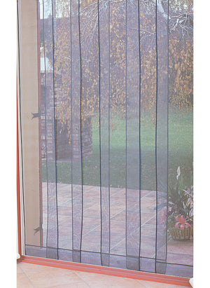 Rideau de porte moustiquaire - Bleu - Arles 6 bandes