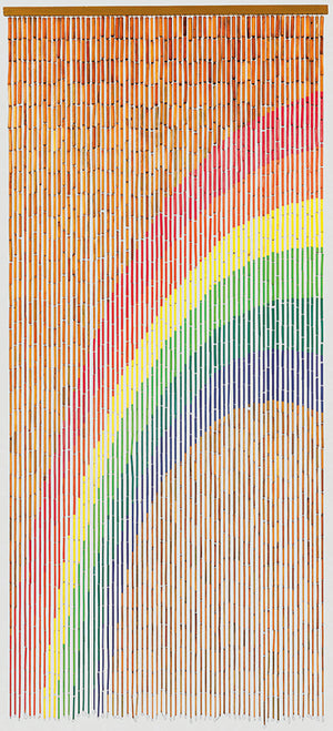 Rideau de porte en bâtonnets de bambou peints à la main - Rainbow