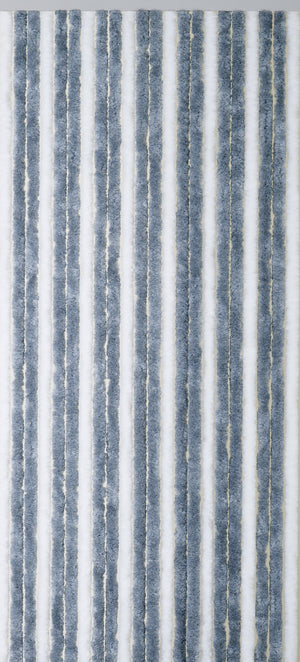 Rideau de porte chenille - Gris / Blanc - Florence