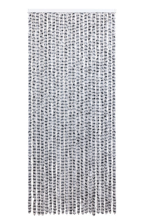 Rideau de porte chenille - Gris et points noirs - Roma