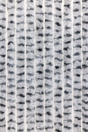 Rideau de porte chenille - Gris et points noirs - Roma