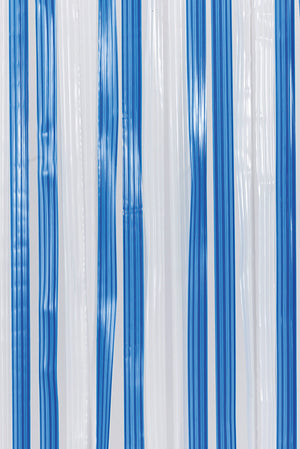 ANTILLES - Blanc/Bleu - Rideau de porte lanières