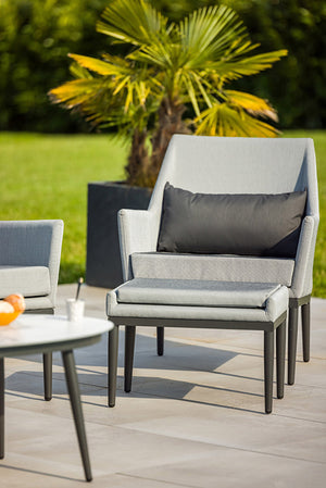 Salon détente en aluminium Perle 5 pièces - CABRERA - 6 pers.