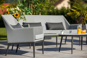 Salon détente en aluminium Perle 5 pièces - CABRERA - 6 pers.