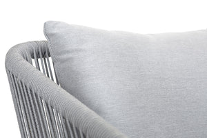 Salon détente en aluminium et corde tressée 3 pièces - AMORGOS - 2 pers.