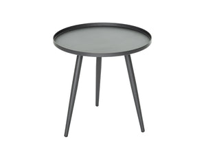 Table basse gigogne ronde grise en acier traité - ANTIPAROS