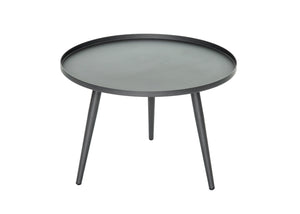 Table basse gigogne ronde grise en acier traité - ANTIPAROS