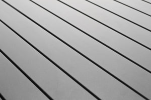 Table de jardin rectangulaire extensible en aluminium gris - 8/12 pers - PALMA