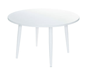 Table de jardin ronde en aluminium blanc - CAPRI
