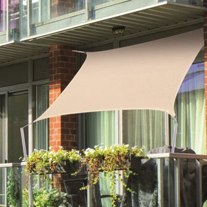 Voile d'ombrage rectangulaire - 2 x 1.40m - Spécial Balcon - FIRST - SABLE