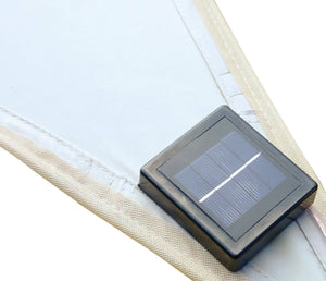 Capteur solaire de la Voile d'ombrage rectangulaire + Ciel Étoilé LEDS solaires - 3 x 2m - Bleu nuit - Starry Sky