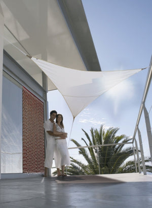 Voile d'ombrage triangulaire - 5m - SERENITY - BLANC