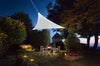 Voile d'ombrage triangulaire + Bordure LEDS solaires - 3.60m - Night & Day - BLANC