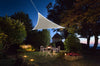 Voile d'ombrage triangulaire + Bordure LEDS solaires - 3m - Taupe - Night & Day Voile d’ombrage Jardiline 