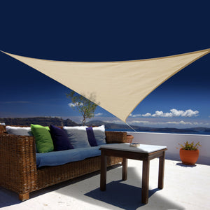Voile d'ombrage triangulaire tressé - 3.60m - AUSTRAL - SABLE
